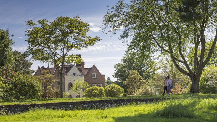 Visitors in the garden at Greys Court, Oxfordshire